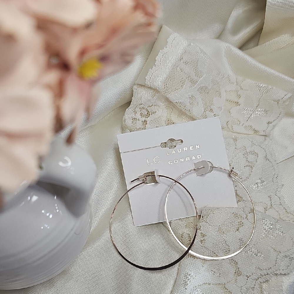 LC Lauren Conrad Goldtone Hoop Earrings